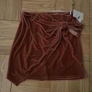 Tularosa Velvet Katie Skirt in Wild Rose Mini